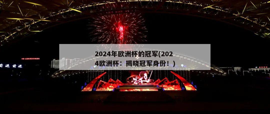 2024年欧洲杯的冠军(2024欧洲杯：揭晓冠军身份！)